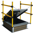 Galvanized Roof Hatch with Saf-T-Railing by JL Industries